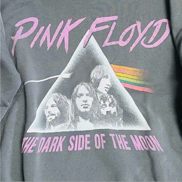NWOT Pink Floyd Oversized Cropped Graphic Sweatshirt Size Large - Picture 7 of 11